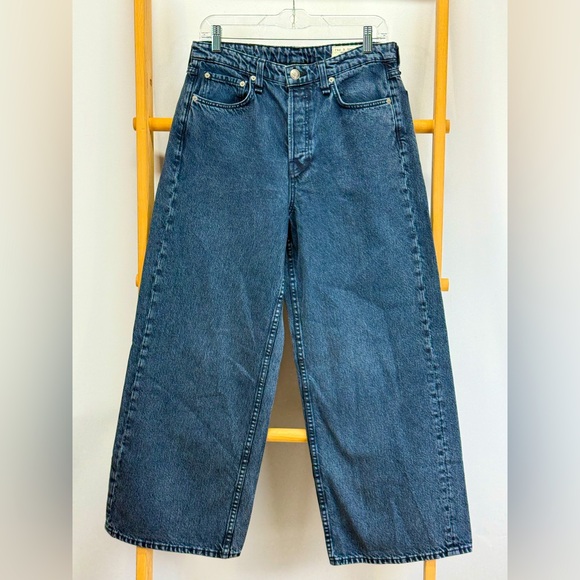 RAG & BONE Medium wash MAYA Wide Leg crop jeans size 29